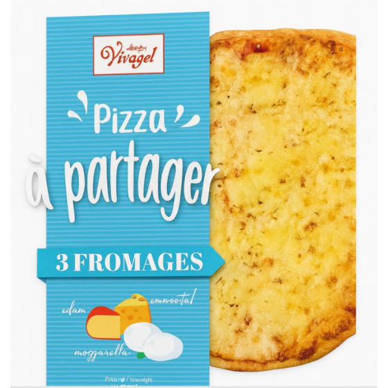 PIZZA 3 FROMAGE VIVAGEL 500G