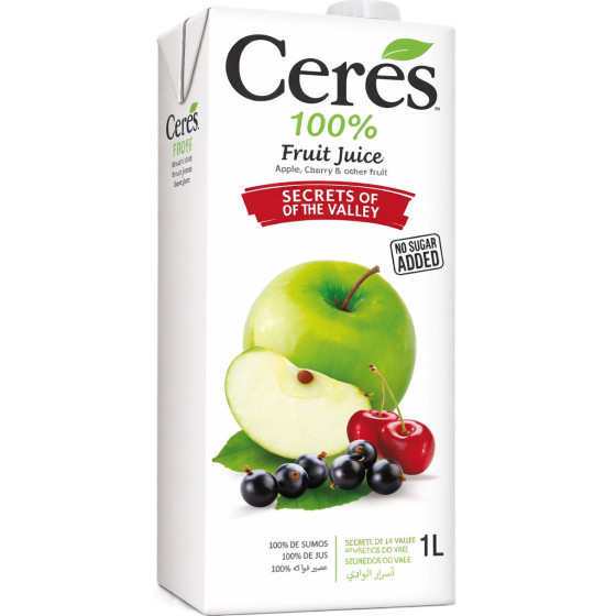 JUS DE FRUITS SANS SUCRE AJOUTE CERES 1L