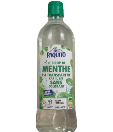 SIROP DE MENTHE TRANSPARENT PAQUITO 1L