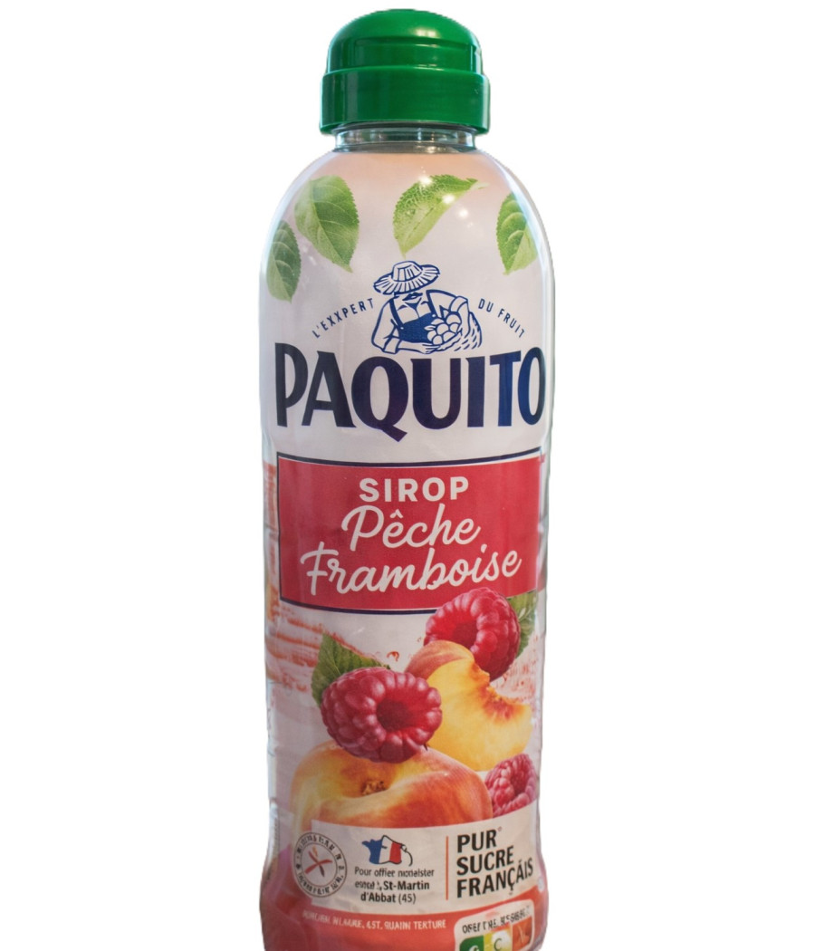 SIROP PECHE FRAMBOISE PAQUITO 75CL