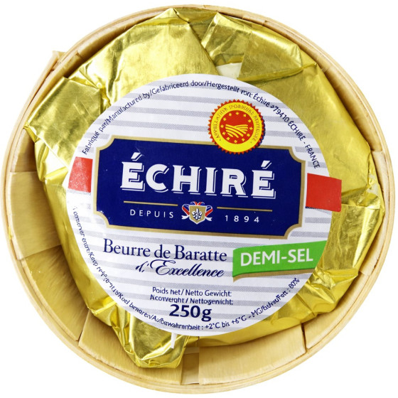 BEURRE DE BARATTE D'EXCELLENCE DEMI-SEL ECHIRE 250G