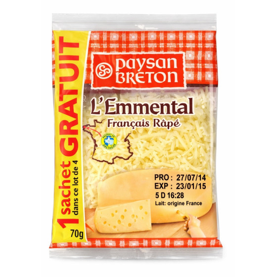 FROMAGE EMMENTAL FRANCAIS RAPE PAYSAN BRETON 70G