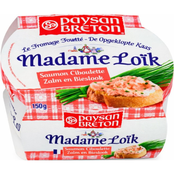FROMAGE FOUETTE MADAME LOIK SAUMON CIBOULETTE PAYSAN BRETON 150G
