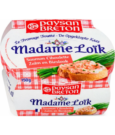 FROMAGE FOUETTE MADAME LOIK SAUMON CIBOULETTE PAYSAN BRETON 150G