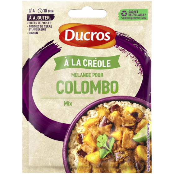 FOND DE SAUCE MELANGE MALIN COLOMBO CREOLE DUCROS 25G