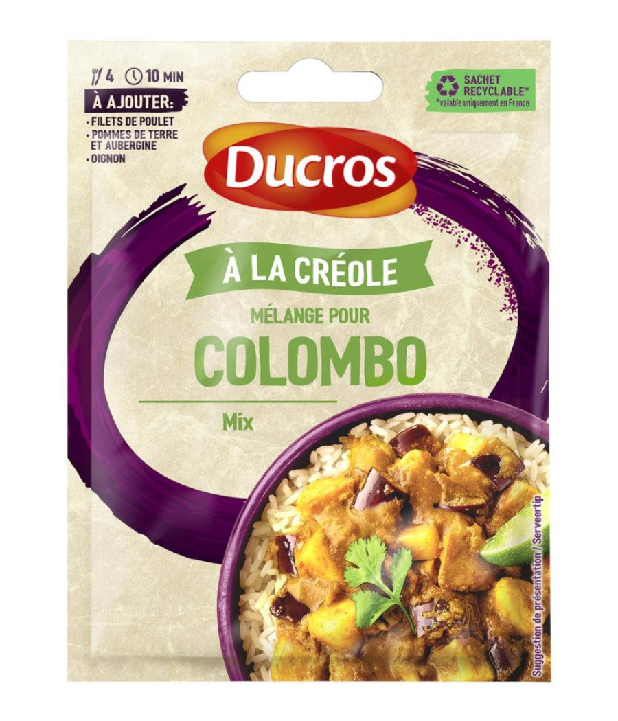 FOND DE SAUCE MELANGE MALIN COLOMBO CREOLE DUCROS 25G