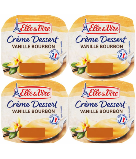 CREME DESSERT VANILLE ELLE & VIRE 4 X 100 G