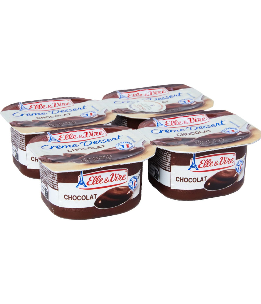 CREME DESSERT CHOCOLAT ELLE & VIRE  4 X 100 G