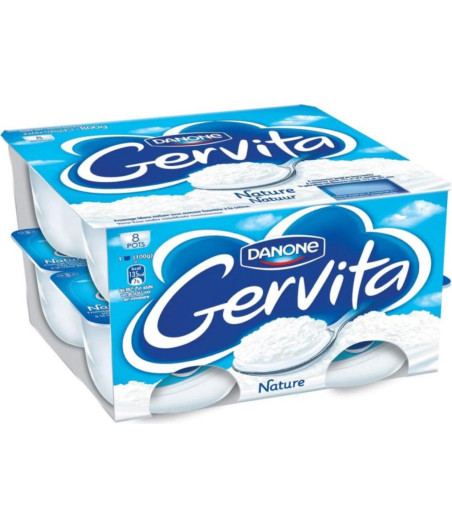 FROMAGE BLANC MOUSSE GERVITA NATURE DANONE 8X100G