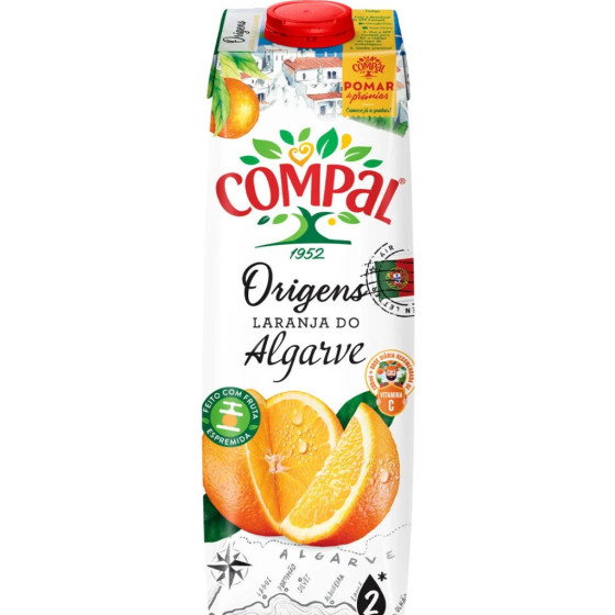 JUS D'ORANGE COMPAL 1L