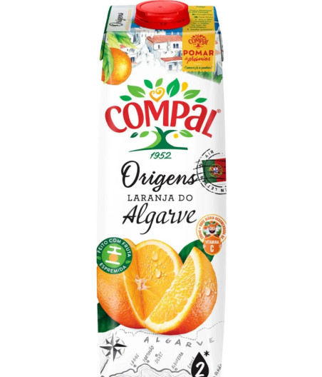 JUS D'ORANGE COMPAL 1L