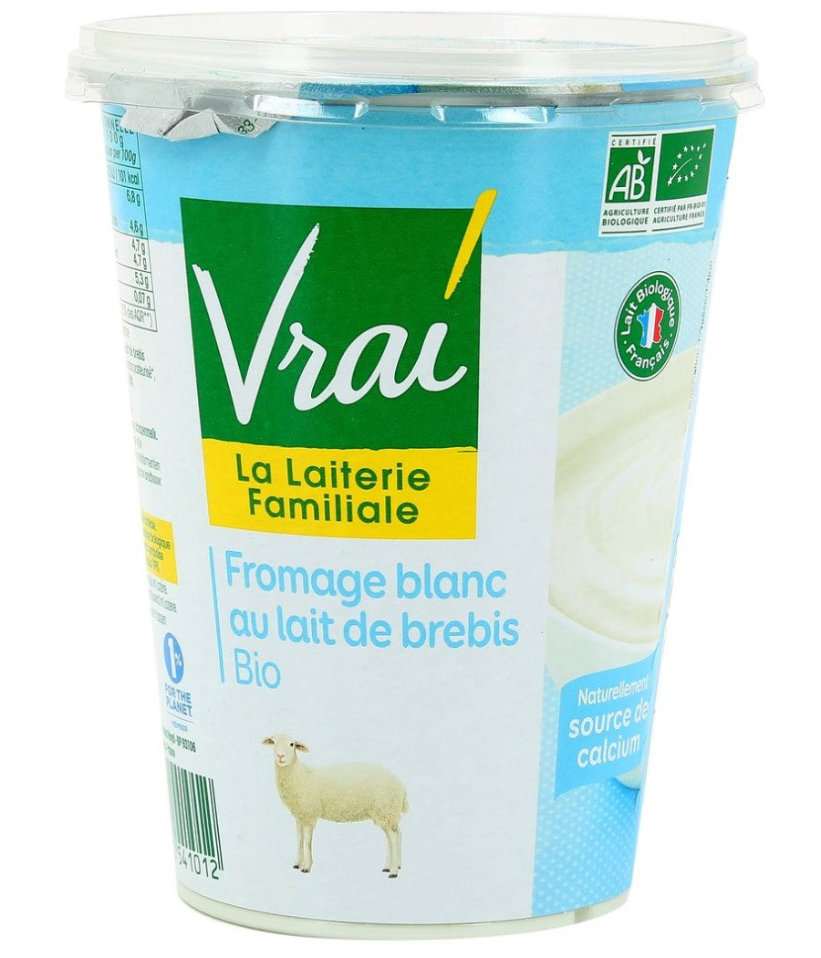 FROMAGE BLANC BIO DE BREBIS VRAI 400G