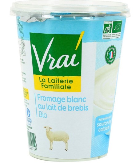 FROMAGE BLANC BIO DE BREBIS VRAI 400G