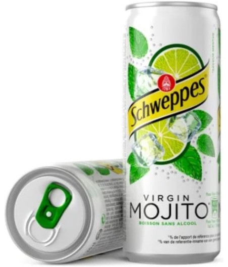 BOISSON VIRGIN MOJITO SCHWEPPES 33CL