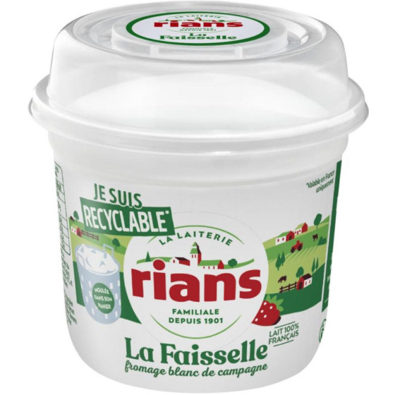 FROMAGE BLANC LA FAISSELLE NATURE RIANS 500G