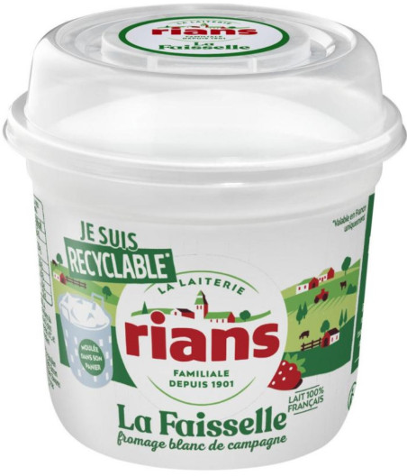 FROMAGE BLANC LA FAISSELLE NATURE RIANS 500G