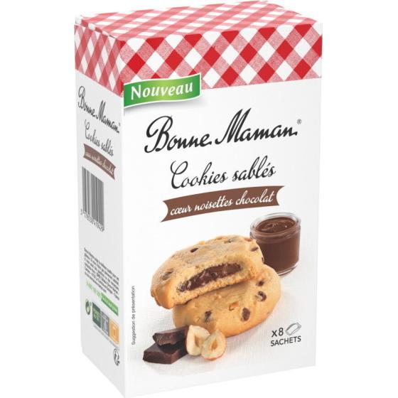 COOKIES SABLES COEUR NOISETTES CHOCOLAT 200G (8 SACHETS DE 25G)