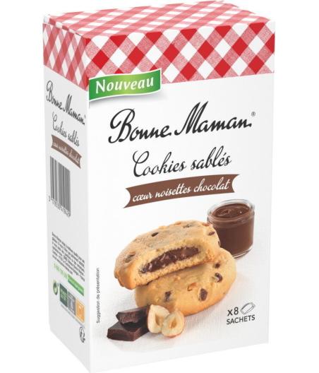 COOKIES SABLES COEUR NOISETTES CHOCOLAT 200G (8 SACHETS DE 25G)