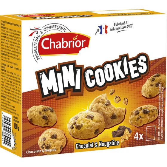 MINI COOKIES CHOCOLAT & NOUGATINE 4 X 40G