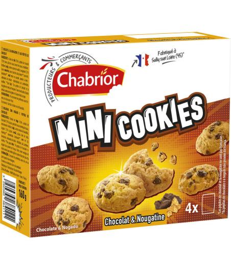 MINI COOKIES CHOCOLAT & NOUGATINE 4 X 40G