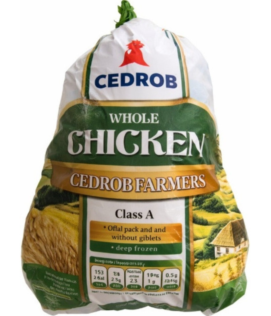 POULET ENTIER SURGELE CEDROB ORIGINE POLOGNE 1.1KG