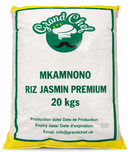RIZ JASMIN PARFUME ORIGINE ROYAUME-UNI GRAND CHEF  20 KG