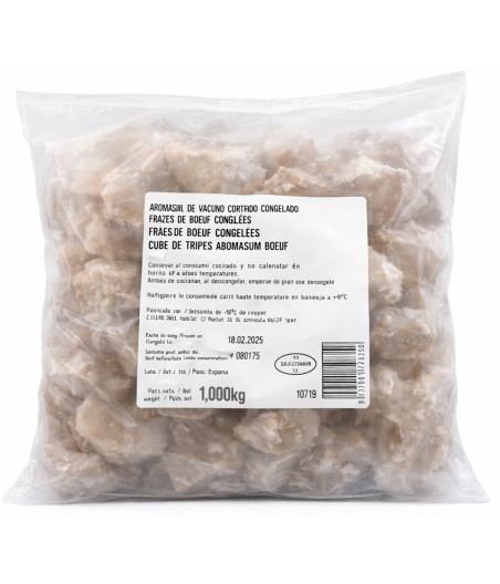TRIPES DE BŒUF ABOMASUM SURGELE ORIGINE ESPAGNE 1KG