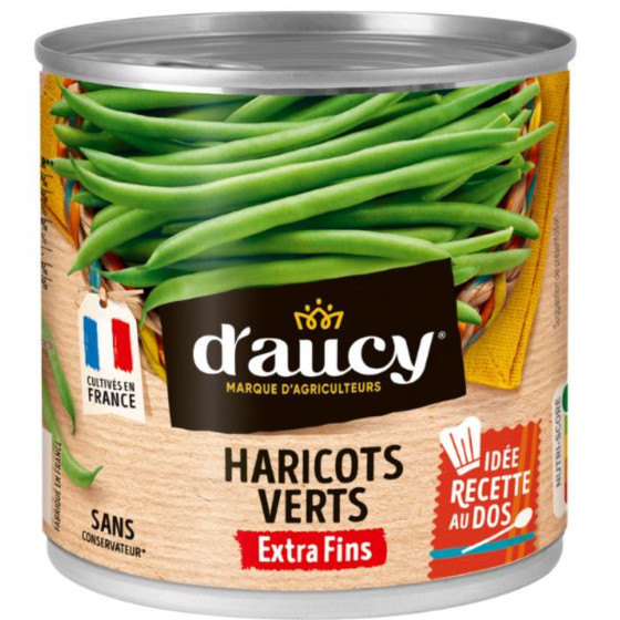 HARICOTS VERTS EXTRA FINS D'AUCY 800G