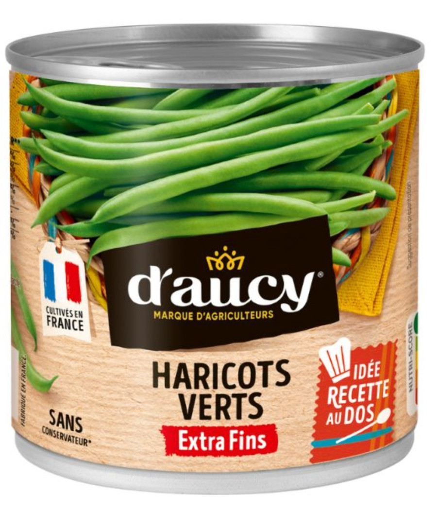 HARICOTS VERTS EXTRA FINS D'AUCY 800G