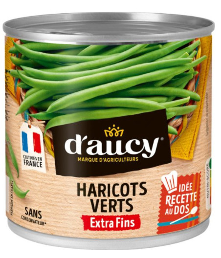 HARICOTS VERTS EXTRA FINS D'AUCY 800G