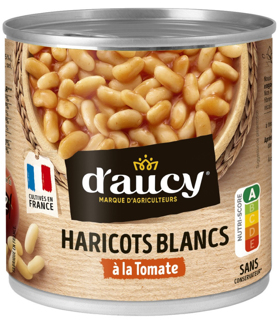 HARICOT BLANCS A LA TOMATE D'AUCY 500G