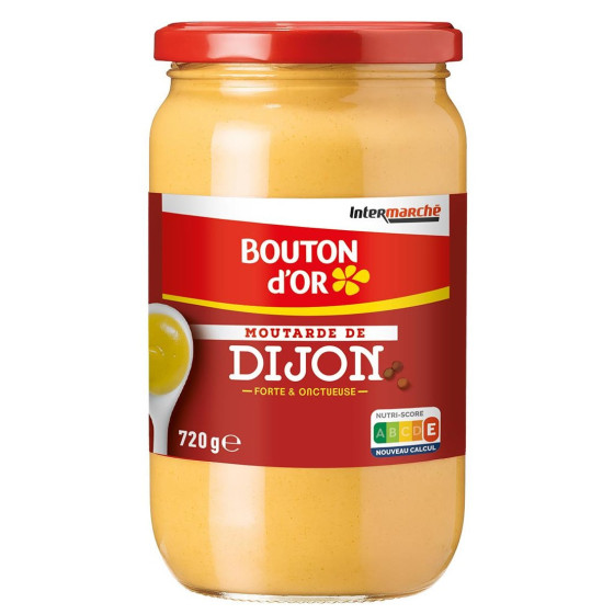 MOUTARDE DE DIJON FORTE ET ONCTUEUSE BOUTON D'OR 720G