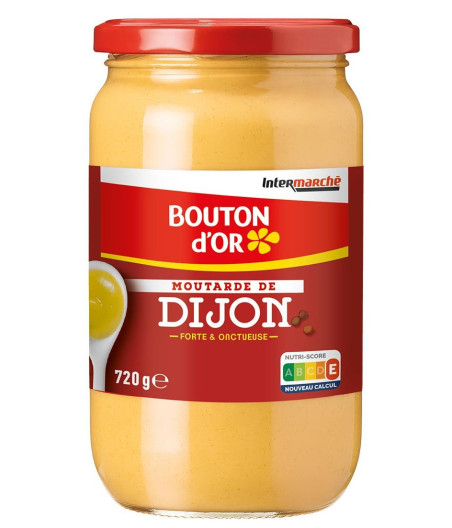 MOUTARDE DE DIJON FORTE ET ONCTUEUSE BOUTON D'OR 720G