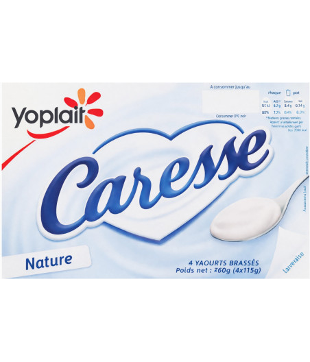YAOURTS BRASSES NATURE YOPLAIT CARESSE 4X125G