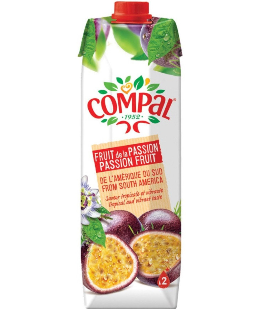 JUS FRUIT DE LA PASSION COMPAL 1L