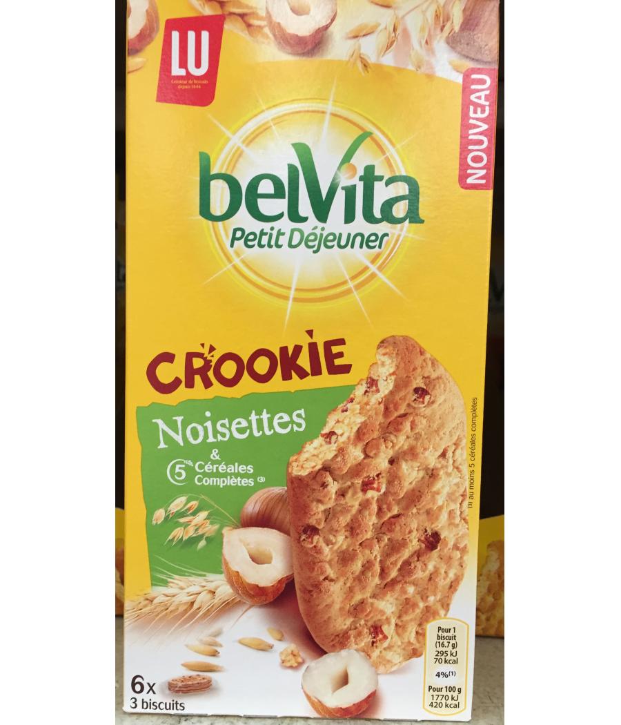 BELVITA PETIT DEJEUNER - CROOKIE - NOISETTES & 5 CEREALES COMPLETES 300 GRAMMES BELVITA PETIT DEJEUNER - CROOKIE - NOISETTES & 5 CEREALES COMPLETES 300 GRAMMES
