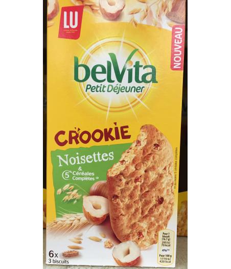 BELVITA PETIT DEJEUNER - CROOKIE - NOISETTES & 5 CEREALES COMPLETES 300 GRAMMES
