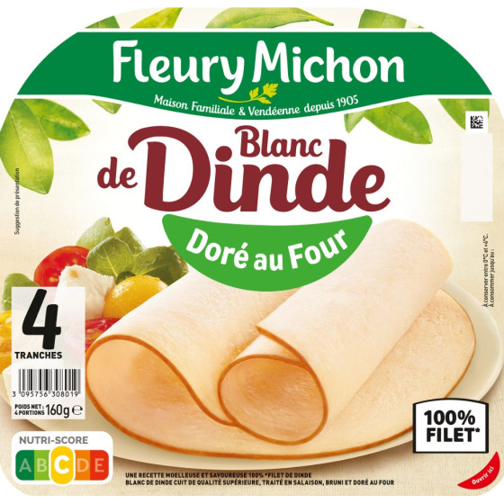 BLANC DE DINDE DORE AU FOUR FLEURY MICHON 160G