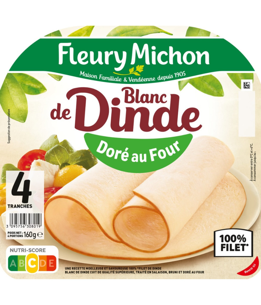 BLANC DE DINDE DORE AU FOUR FLEURY MICHON 160G