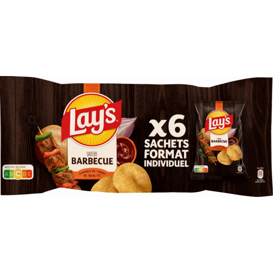 CHIPS SAVEUR BARBECUE LAY'S 6X27.5G