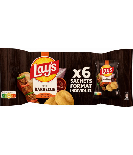 CHIPS SAVEUR BARBECUE LAY'S 6X27.5G