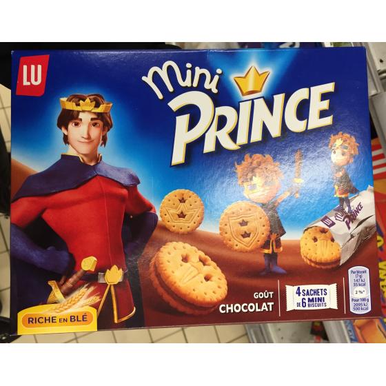 MINI PRINCE 4 SACHETS DE 6 BISCUITS