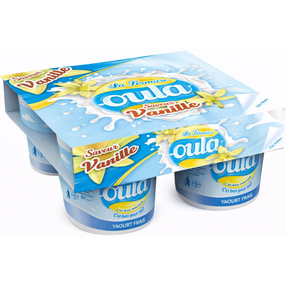 YAOURTS FERMES OULA SAVEUR VANILLE 4X120G