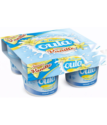 YAOURTS FERMES OULA SAVEUR VANILLE 4X120G