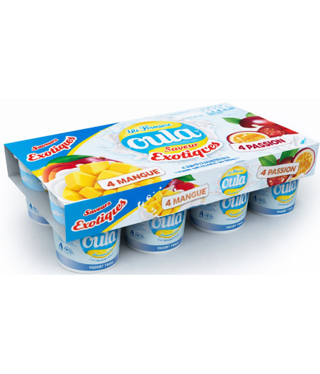 YAOURTS FERMES OULA SAVEURS EXOTIQUES 8X120G