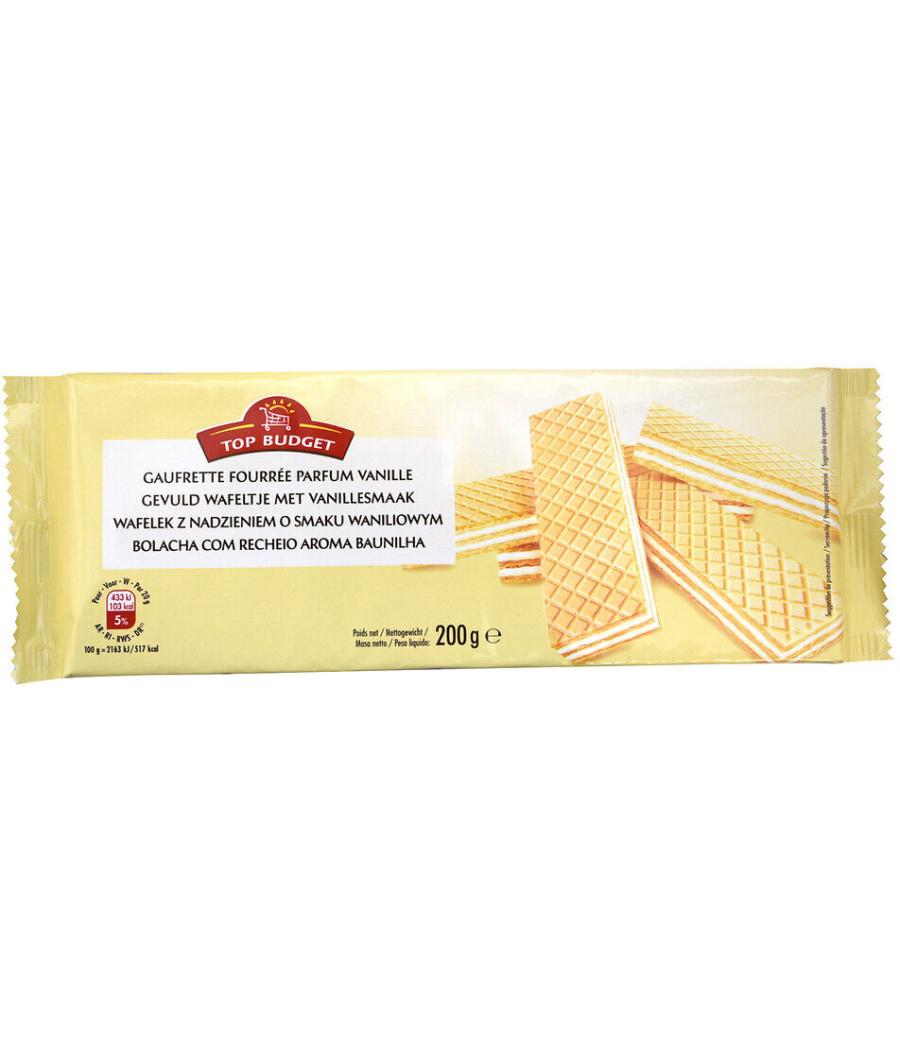 GAUFRETTE FOURREE PARFUM VANILLE TOP BUDGET 200G