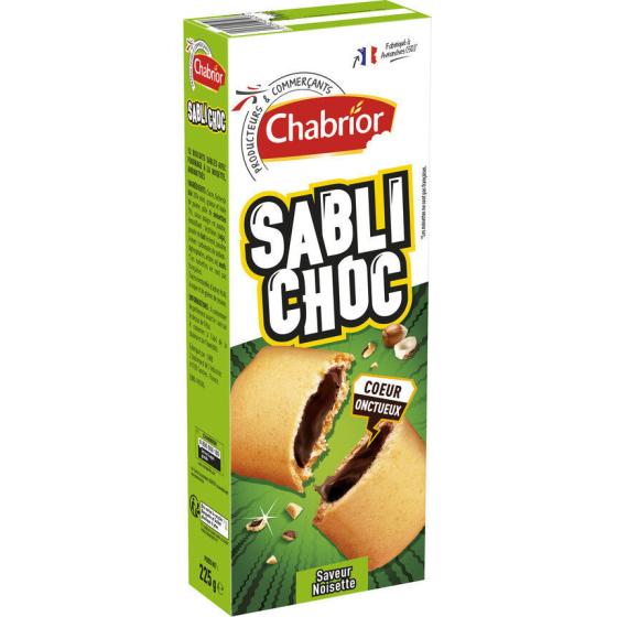 BISCUITS SABLI CHOC SAVEUR NOISETTE CHABRIOR 225G
