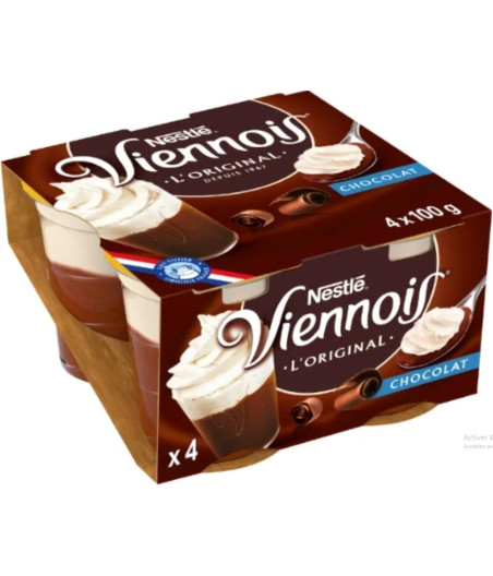LIEGEOIS LE VIENNOIS CHOCOLAT NESTLE 4X100G