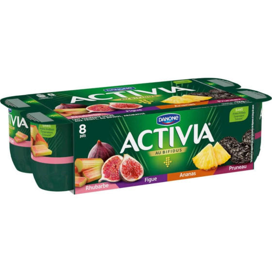 YAOURTS ACTIVIA BIFIDUS AUX FRUITS DANONE 8X125G