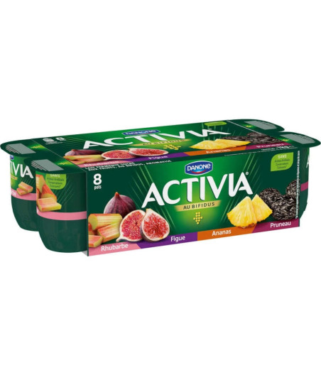 YAOURTS ACTIVIA BIFIDUS AUX FRUITS DANONE 8X125G